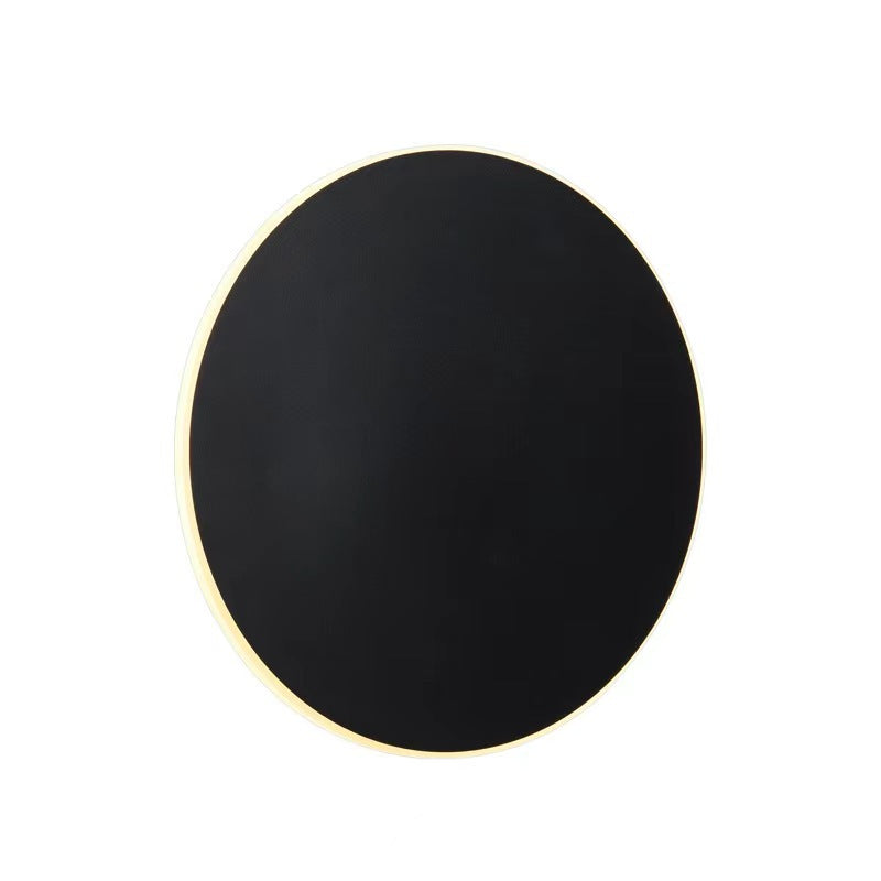 Bedroom bedside lamp corridor staircase entrance induction lamp solar eclipse high-grade round wall lamp