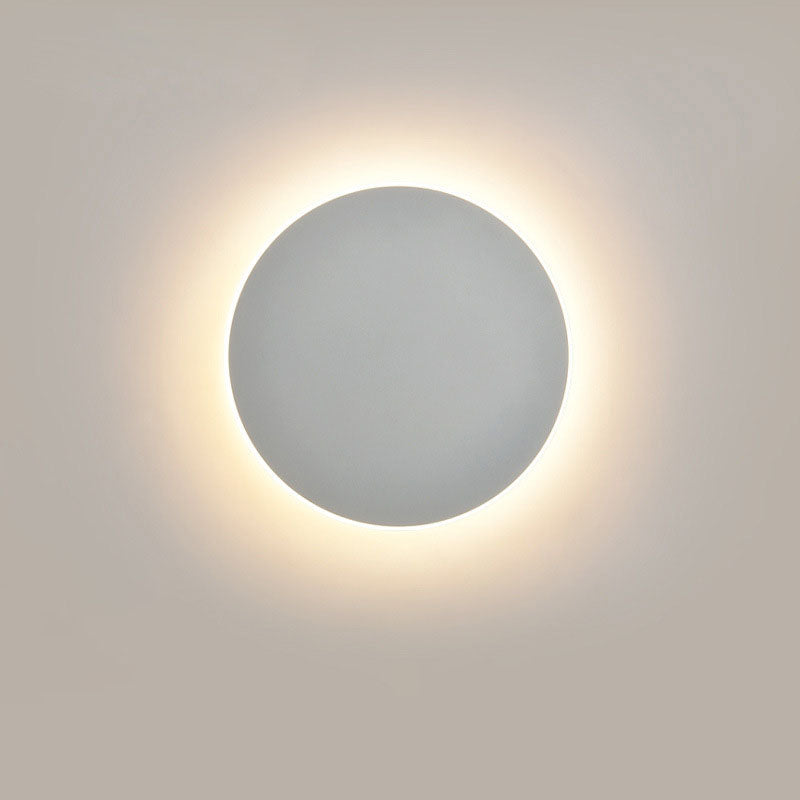 Bedroom bedside lamp corridor staircase entrance induction lamp solar eclipse high-grade round wall lamp