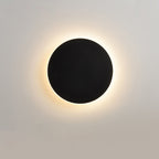 Bedroom bedside lamp corridor staircase entrance induction lamp solar eclipse high-grade round wall lamp