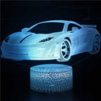 Sports car series 3d night light LED stereo light illusion lamp USB bedside table lamp modeling lamp dimming