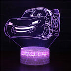 Sports car series 3d night light LED stereo light illusion lamp USB bedside table lamp modeling lamp dimming