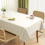 Lambskin Tablecloth Solid Color Wash-Free Oil-Proof Waterproof Light Luxury Coffee Table Table Mat Hot-Resistant Rectangular Tablecloth