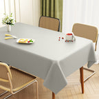 Lambskin Tablecloth Solid Color Wash-Free Oil-Proof Waterproof Light Luxury Coffee Table Table Mat Hot-Resistant Rectangular Tablecloth