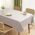 Lambskin Tablecloth Solid Color Wash-Free Oil-Proof Waterproof Light Luxury Coffee Table Table Mat Hot-Resistant Rectangular Tablecloth