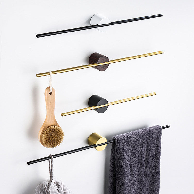 Light Luxury Towel Rack Creative Wire-drawing Gold Adjustable Single Rod Bath Towel Rack