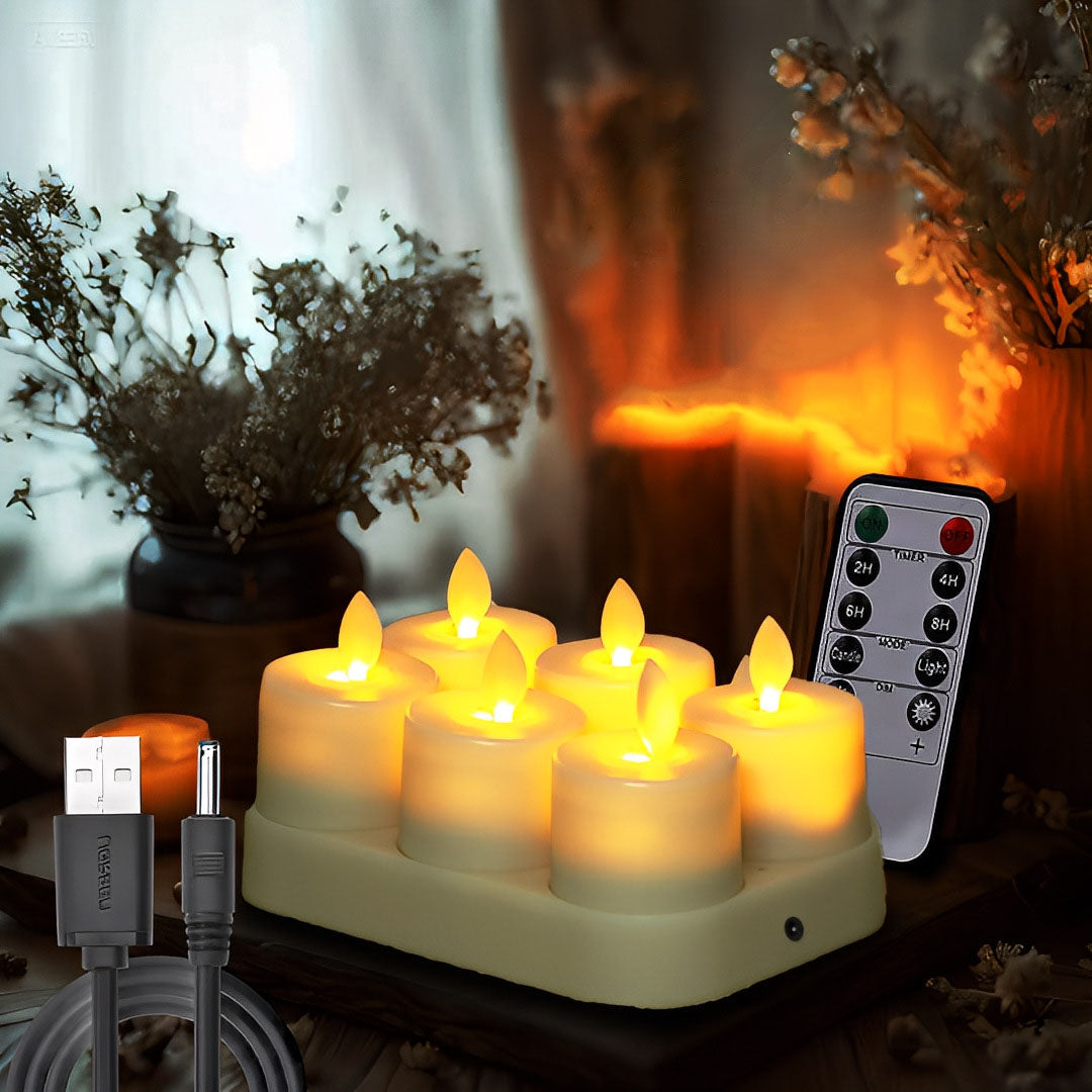 Small candle lamp charging remote control simulation swing flame