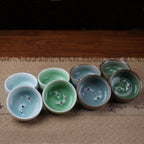 Longquan Celadon Tea Set Pisces Kung Fu Tea Cup Small Fish Cup