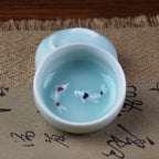 Longquan Celadon Tea Set Pisces Kung Fu Tea Cup Small Fish Cup