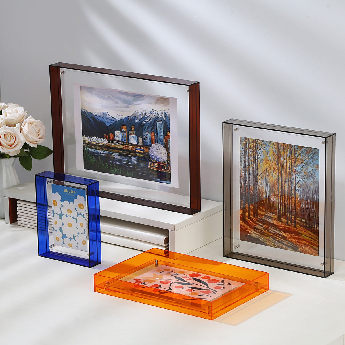 Acrylic Photo Frame Platform Light Luxury High Sense Transparent Display Frame