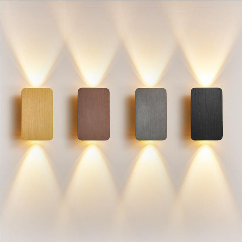Drawing aluminum living room background wall up and down luminous atmosphere wall lamp