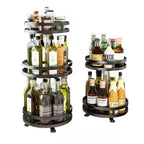 360-Degree Rotating Kitchen Spice Rack for Oil, Salt and Sauces