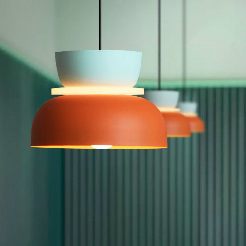 Simple Nordic Dining Hall Lamp High-level Living Room Chandelier Macaron Acrylic