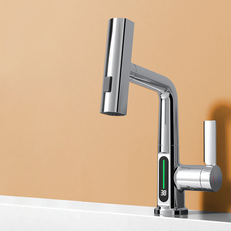 Universal all-copper washbasin faucet hot and cold
