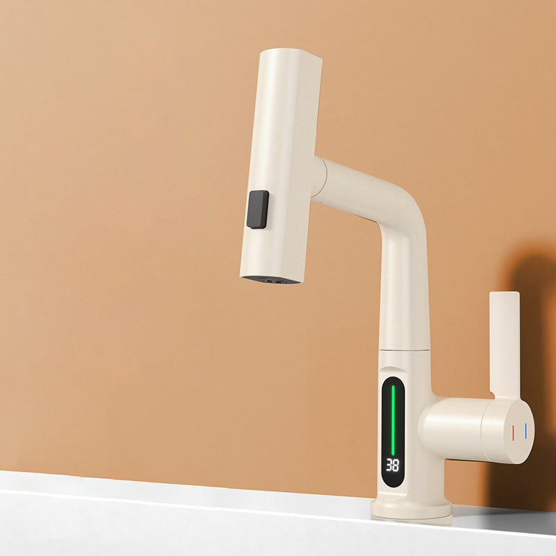 Universal all-copper washbasin faucet hot and cold