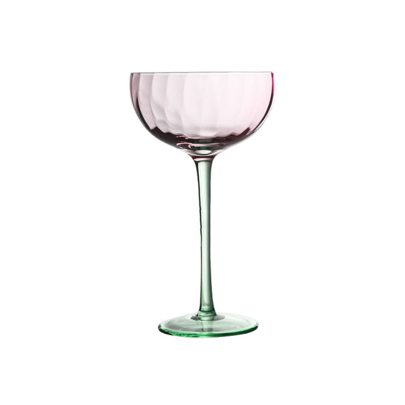 Wind-patterned ice cream cup, creative pumpkin-patterned cocktail glass, color-blocked vertical striped wine glass.