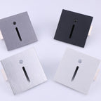 Recessed floor lights, stair tread lights, corridor corner lights, motion-sensor square floor lights