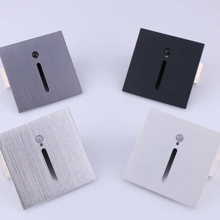 Recessed floor lights, stair tread lights, corridor corner lights, motion-sensor square floor lights