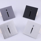 Recessed floor lights, stair tread lights, corridor corner lights, motion-sensor square floor lights