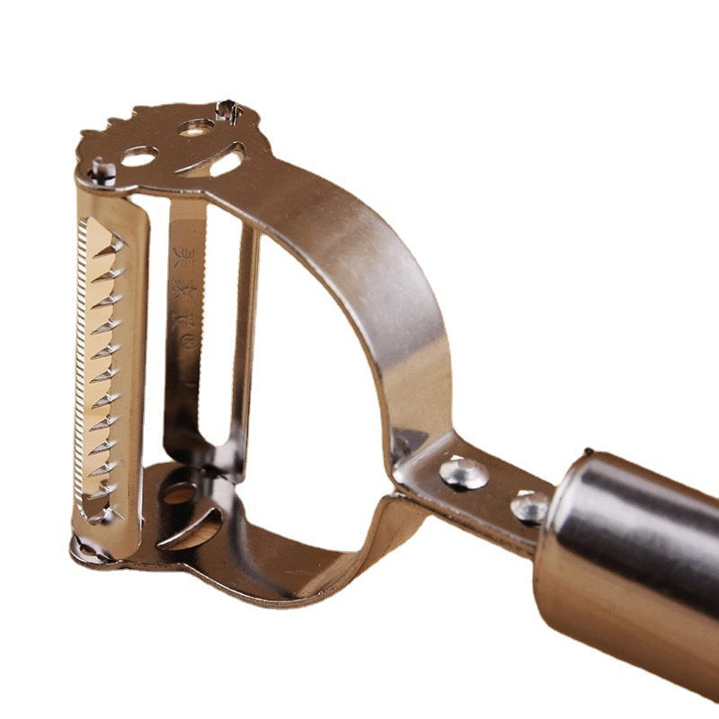 Stainless Steel Peeler Household Multifunctional Scraper Fruit Vegetable Melon Planer Potato Peeler Grater