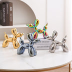 Light Luxury Home Desktop Ornaments Electroplated Blow Dog Ceramic Living Room Entrance Wine Cabinet Cartoon Doll Decorations