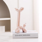 Light Luxury Home Desktop Ornaments Electroplated Blow Dog Ceramic Living Room Entrance Wine Cabinet Cartoon Doll Decorations