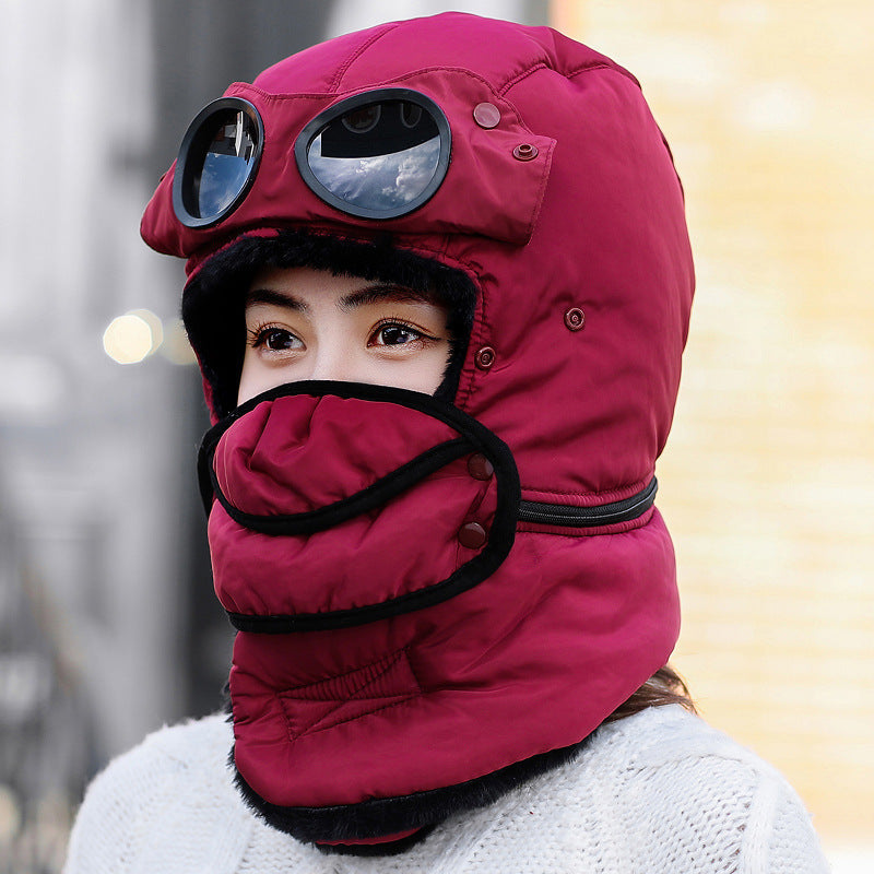 Winter thick warm cotton hat outdoor cycling windproof cold hat