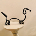 Simple Metal Dog Art Sculpture Ornaments Home Decoration