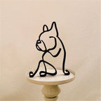Simple Metal Dog Art Sculpture Ornaments Home Decoration