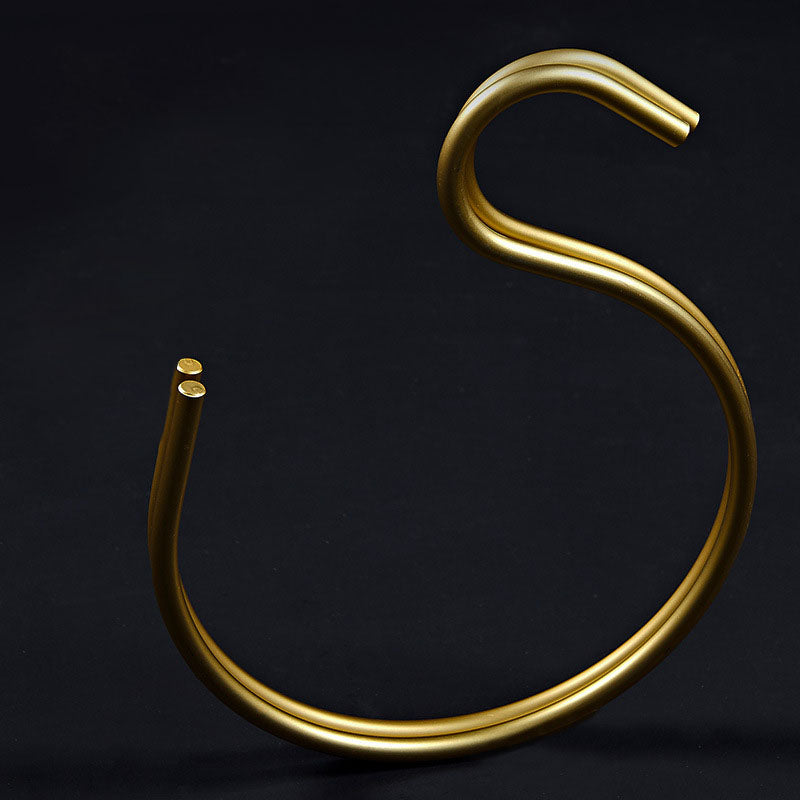 S-shaped Large Hook Aluminum Alloy Hook Light Luxury Home Multifunctional Hook Wardrobe Metal Scarf Scarf Hanger