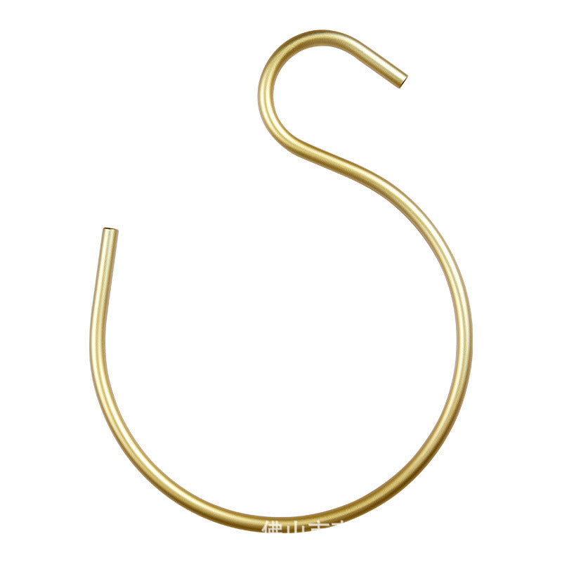 S-shaped Large Hook Aluminum Alloy Hook Light Luxury Home Multifunctional Hook Wardrobe Metal Scarf Scarf Hanger