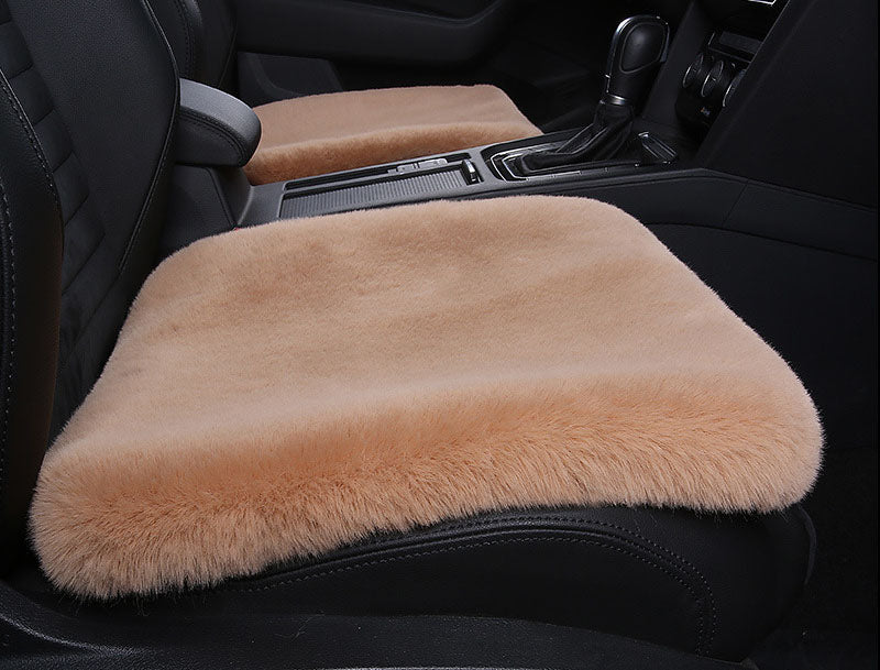 丨 Thickened Winter Short Rabbit Plush Car Seat Cushion without Backrest