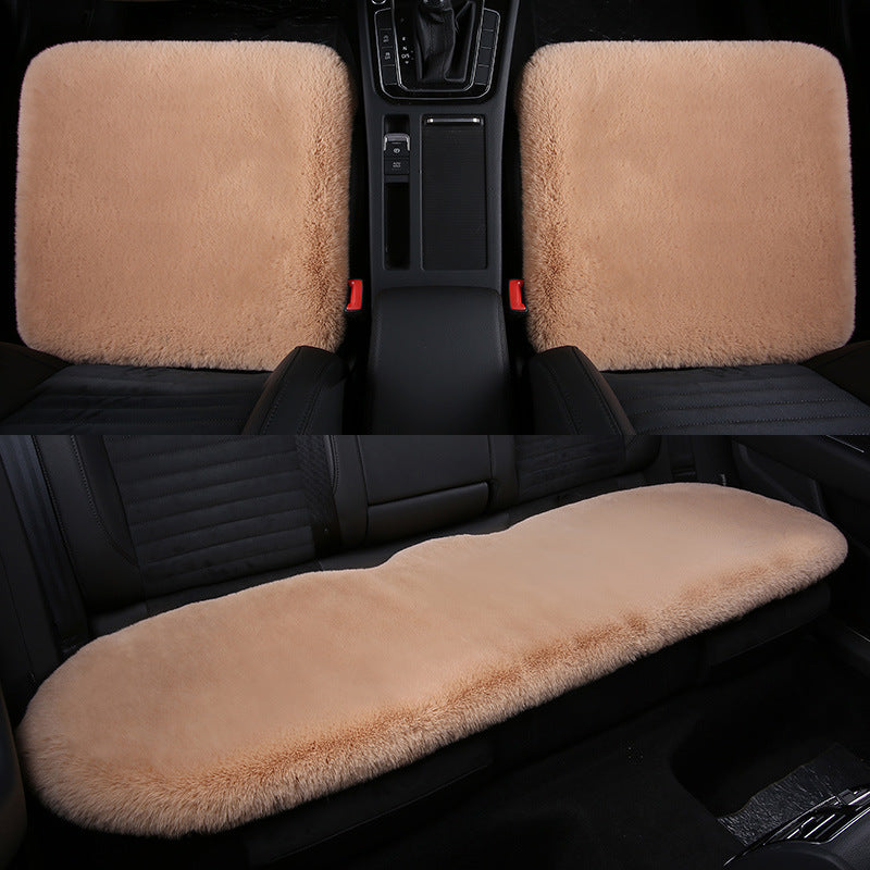 丨 Thickened Winter Short Rabbit Plush Car Seat Cushion without Backrest