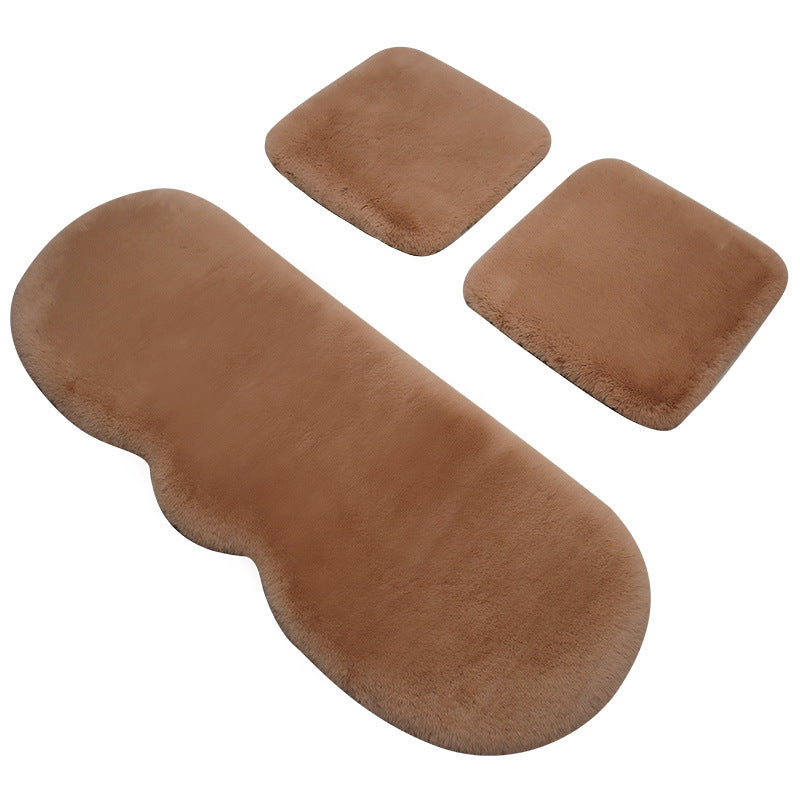 丨 Thickened Winter Short Rabbit Plush Car Seat Cushion without Backrest