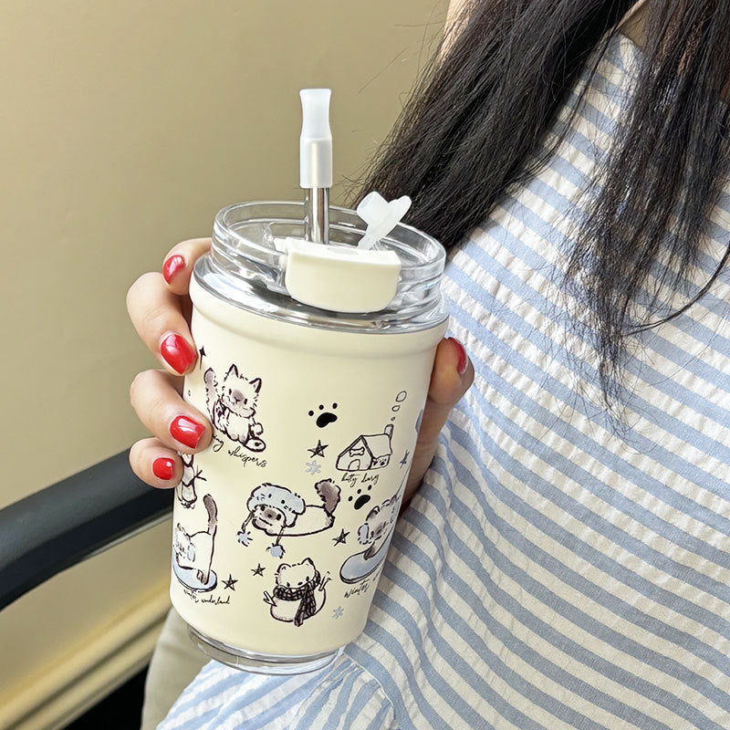 High-value cute thermos cup