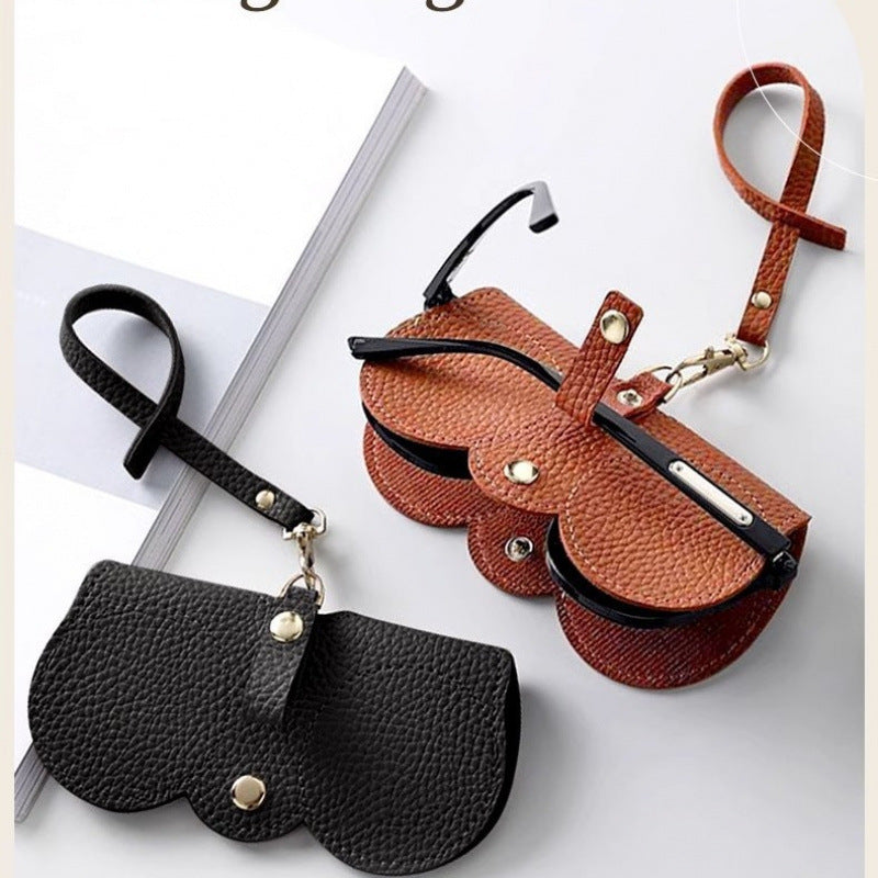 Leather Eyeglass Case Pouch|Fashion Leather Portable for Daily Travel