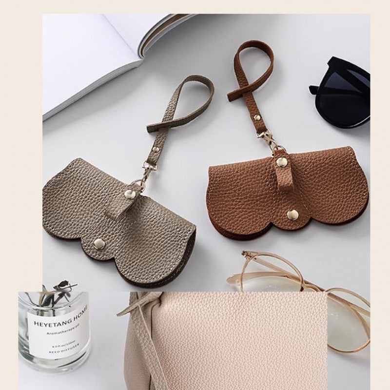 Leather Eyeglass Case Pouch|Fashion Leather Portable for Daily Travel