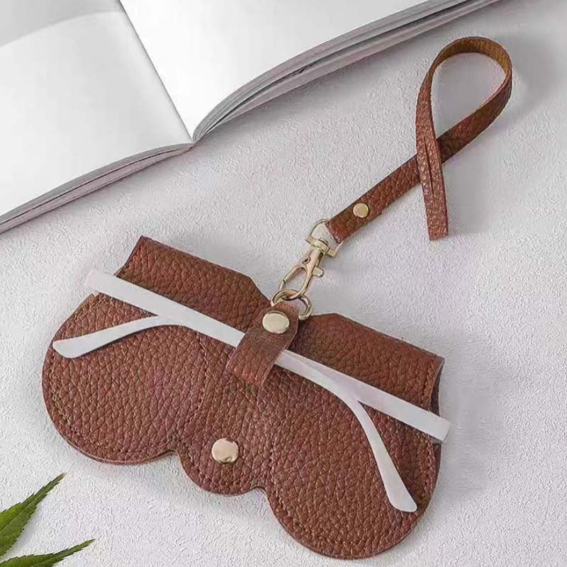 Leather Eyeglass Case Pouch|Fashion Leather Portable for Daily Travel