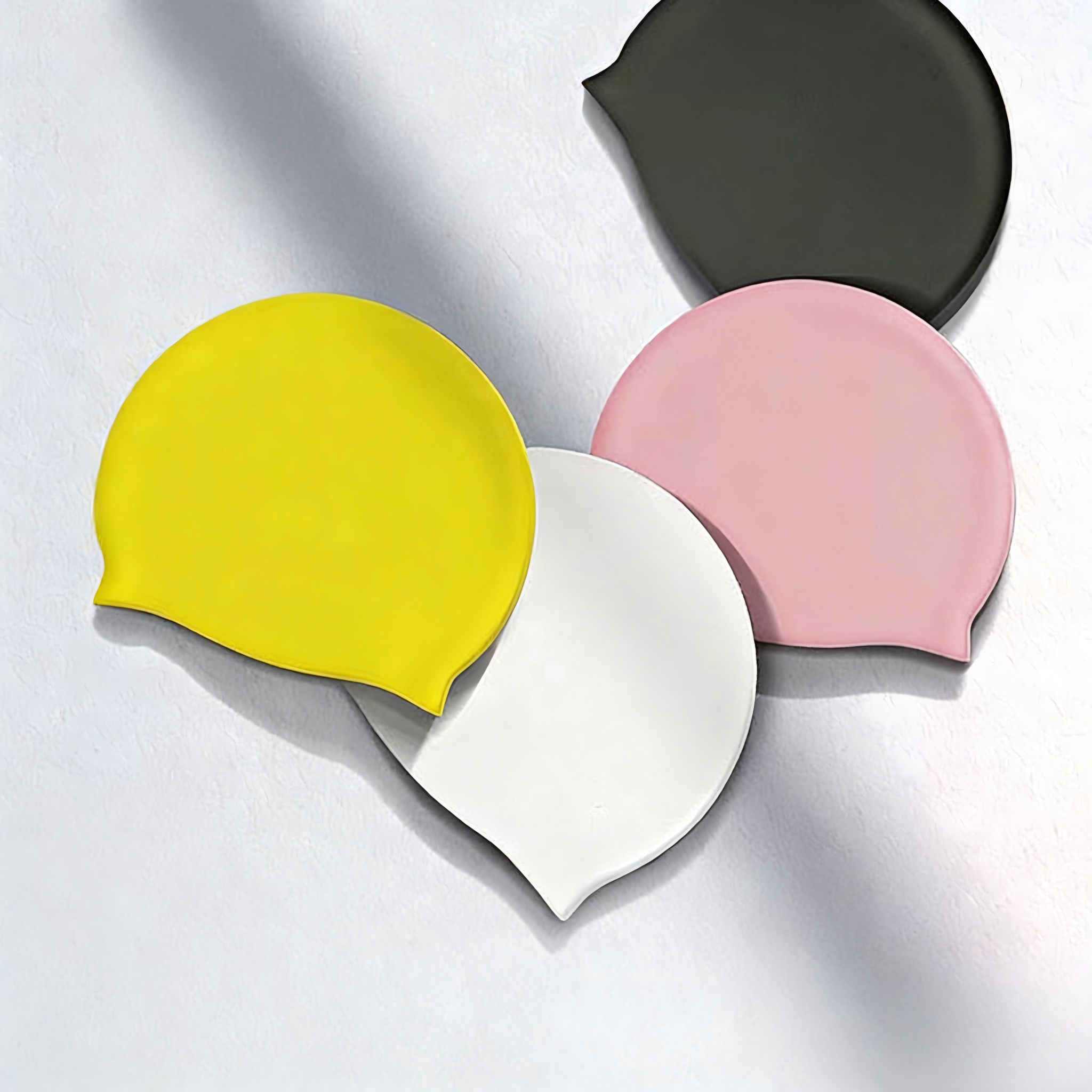High Elastic Solid Silicone Swim Cap | New Kids Adult Universal Waterproof No Pinch Swimming Cap