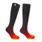 丨 Rechargeable Electric Heating Ski Socks (washable, thermal fabric, foot warmer function, for winter skiing & cold weather outdoor use)