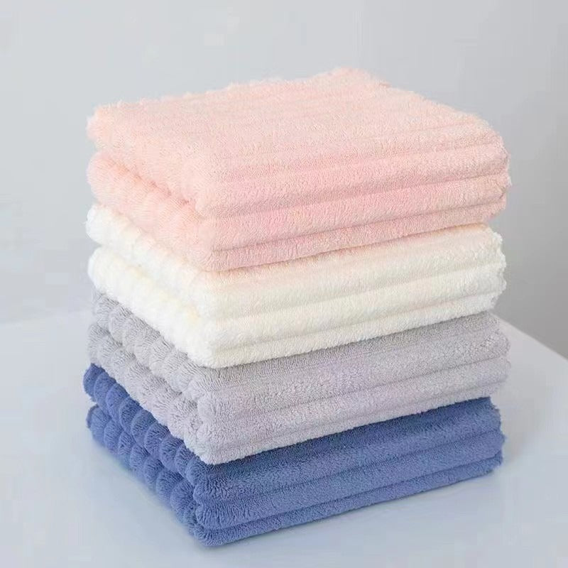 Candy Striped Soft Towel Set of 2