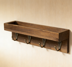Creative Solid Wood Hook Rack
