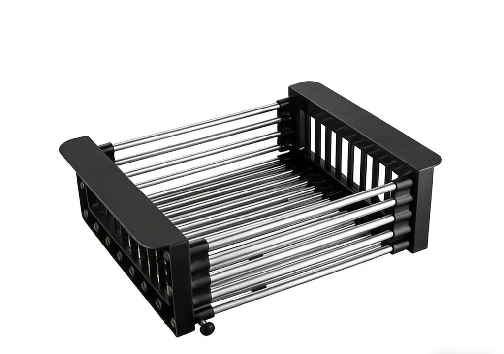 Retractable Drainage Rack+Wash&Store/Plate Organizer/Adjustable Size