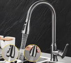 Pull-out splash-proof kitchen faucet