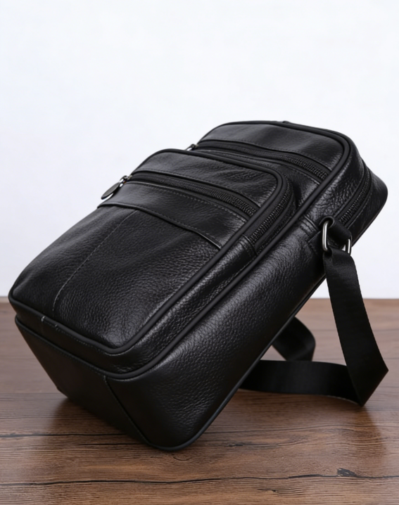 Men's Faux Leather Shoulder Bag