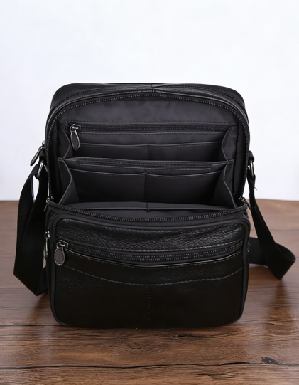 Men's Faux Leather Shoulder Bag
