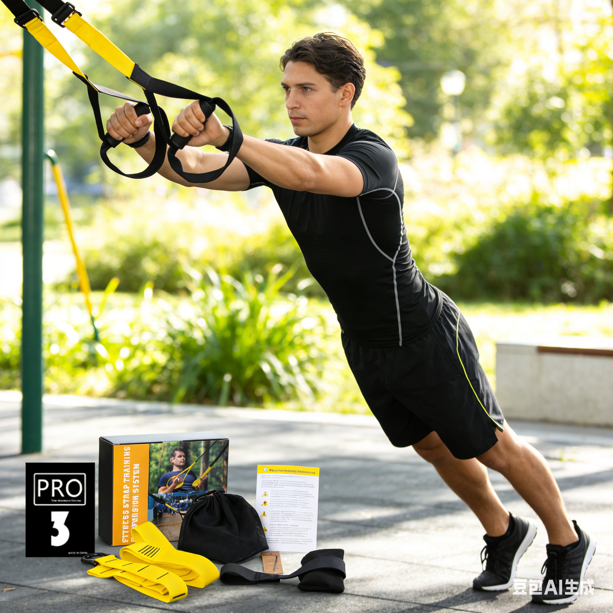 High-Intensity Suspension Fitness Training Strap