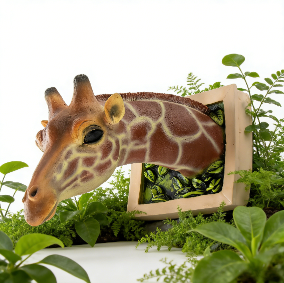 3D Lifelike Animal Photo Frame Wall Hanging