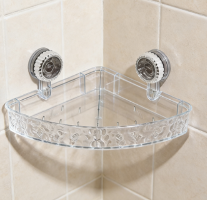 Bathroom Suction Cup No-Drill Wall-Mounted Shelf