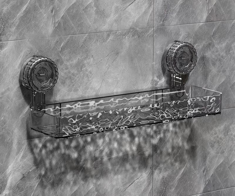 Bathroom Suction Cup No-Drill Wall-Mounted Shelf