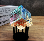 Ornament+Crystal Cube Carved/Light Cube/Sun Catcher